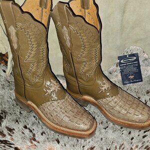 Lucchese EXOTIC Mink  CAIMAN Cowboy Boots